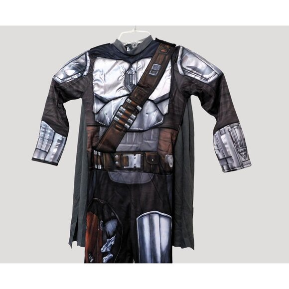 Star Wars Mandalorian Kids Costume Size Medium Detachable Cape & Belt Halloween - Picture 2 of 10